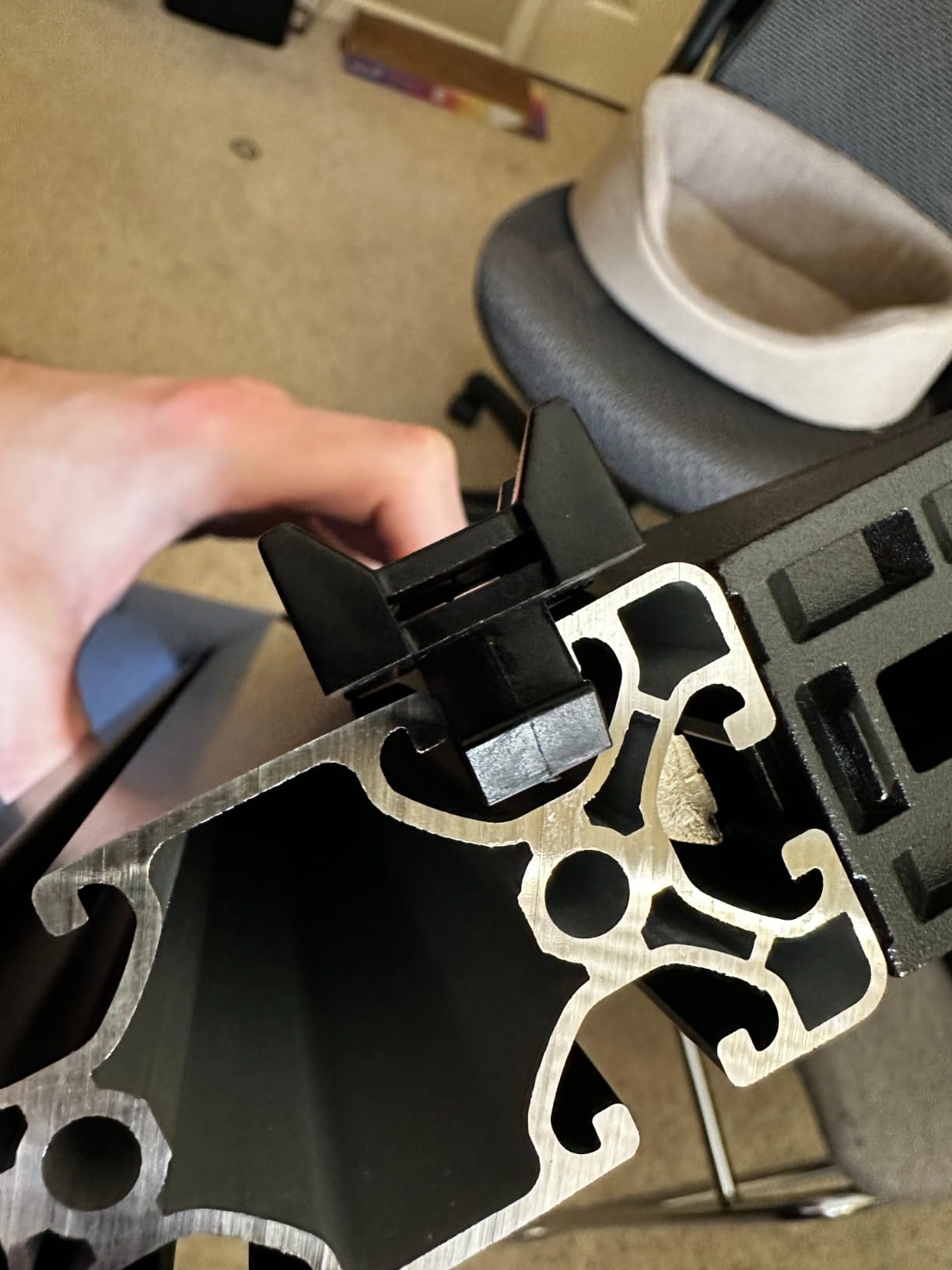 SING F LTD 10Pcs Cable Holder Groove Clips Wire Clips Holders Fit for European Standard 4545 Aluminum Profiles Cable Duct Installation Blocks Black 15x9.5mm customer photo 2