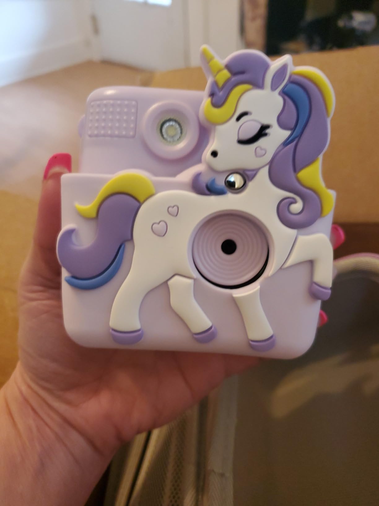 Kids Camera Instant Print Gifts for Girls Age 4-12, Instant Camera for Kids with Silicone Cover, 1080P Kids Digital Camera Toys for 3 4 5 6 7 8 9 10 Years Old Girls with Card Lilac customer photo 2