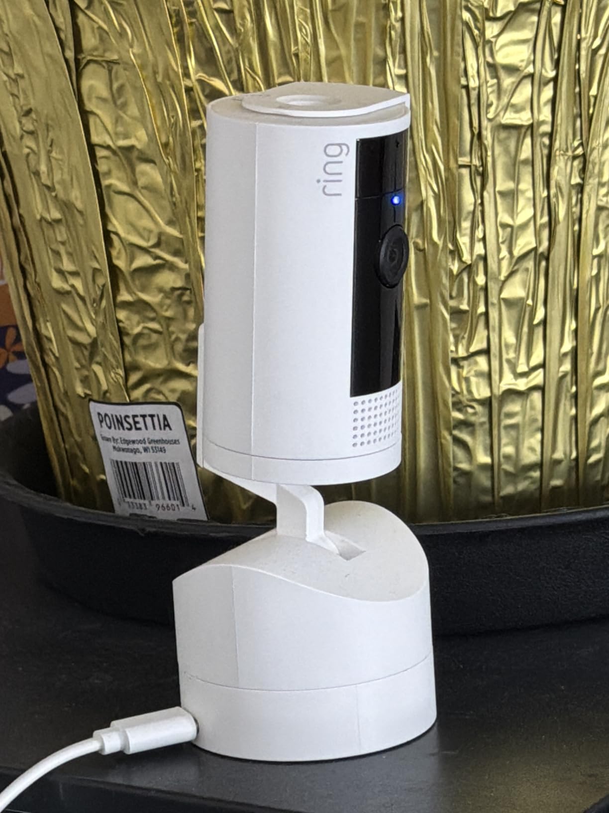 Ring Pan-Tilt Indoor Cam (newest model), See all around your home or business with 360° pan coverage, HD video, plus Two-Way Talk, White customer photo 2