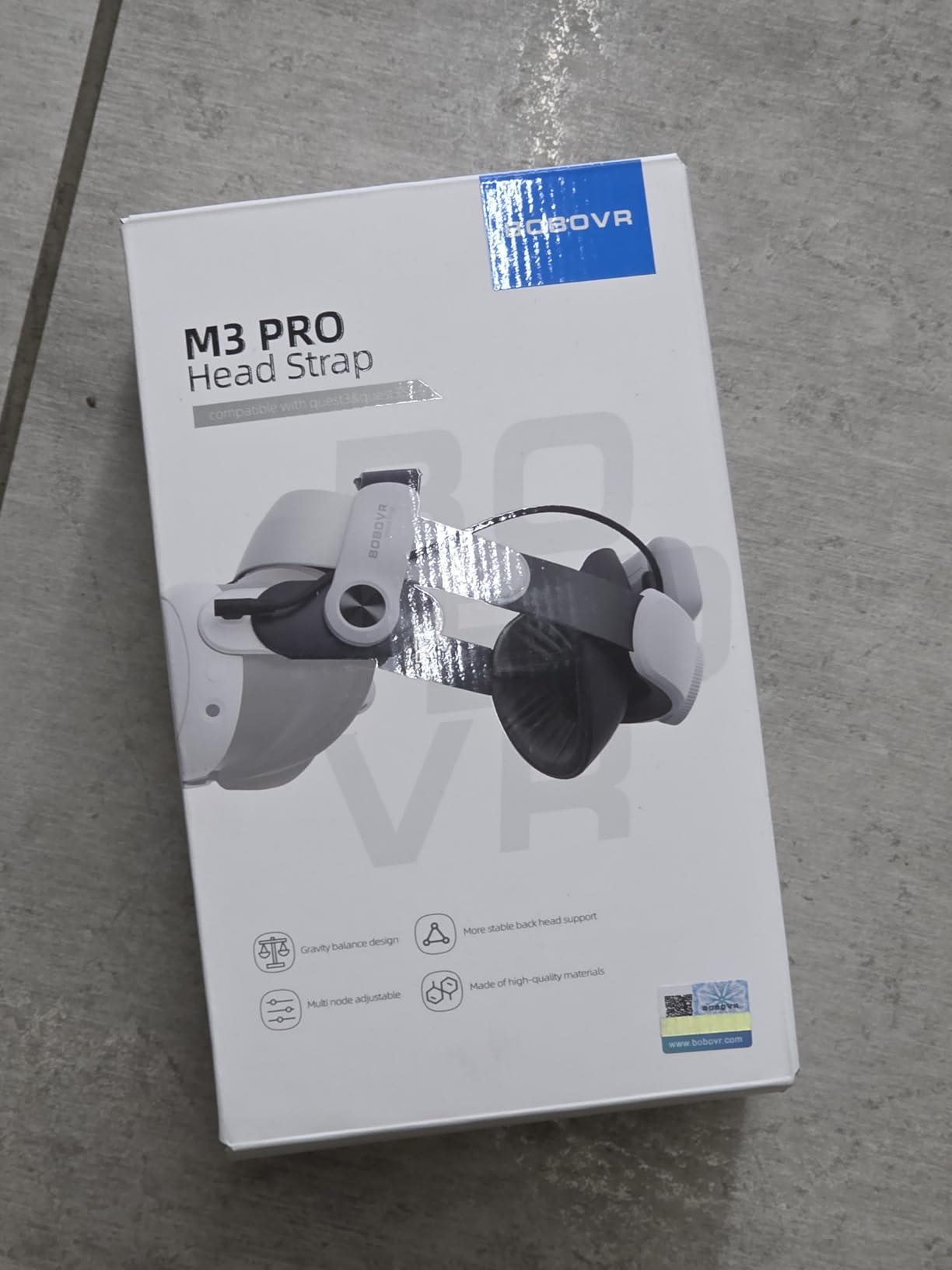 BOBOVR M3 Pro Battery Pack Head Strap Accessories, Compatible with Meta Quest 3/Quest 3S, Reduce Facial Stress, Magnetic Battery Swap Design customer photo 2