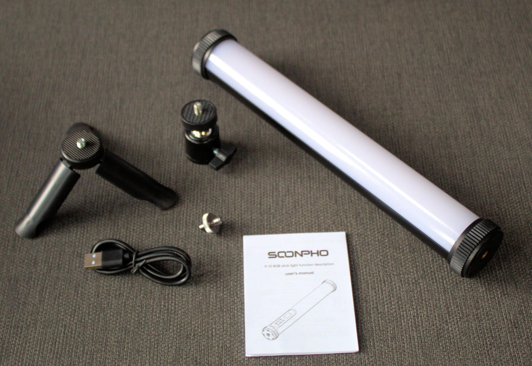 Soonpho RGB LED Video Light Wand Stick,360deg Full RGB Magnetic Tube Light,3200K~8500K,Rechargeable 4000mAh Battery for Photography YouTube Vlog customer photo 1