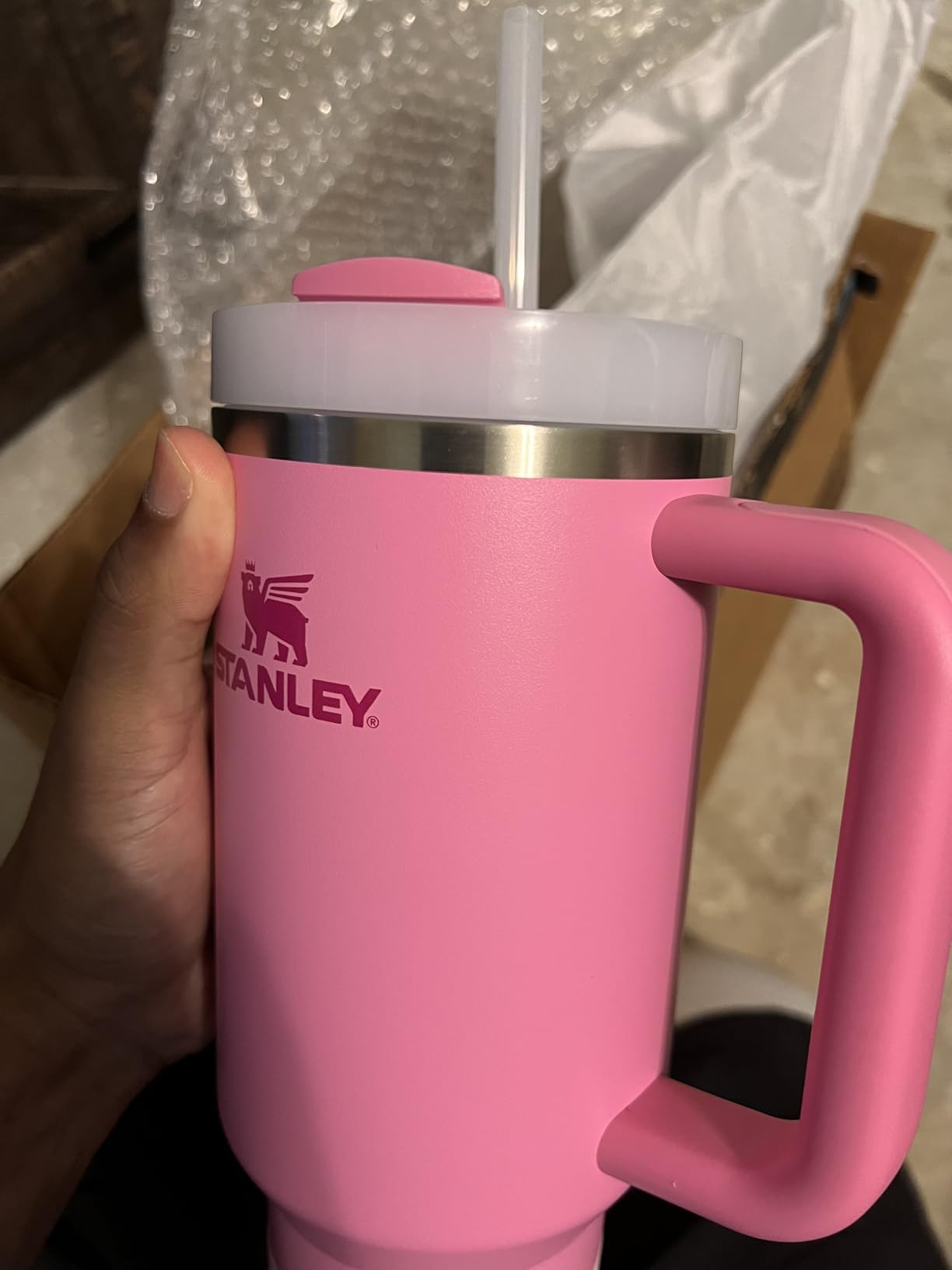 STANLEY Quencher H2.0 Tumbler with Handle and Straw 30 oz | Flowstate 3-Position Lid | Cup Holder Compatible for Travel | Insulated Stainless Steel Cup | BPA-Free | Frost customer photo 2