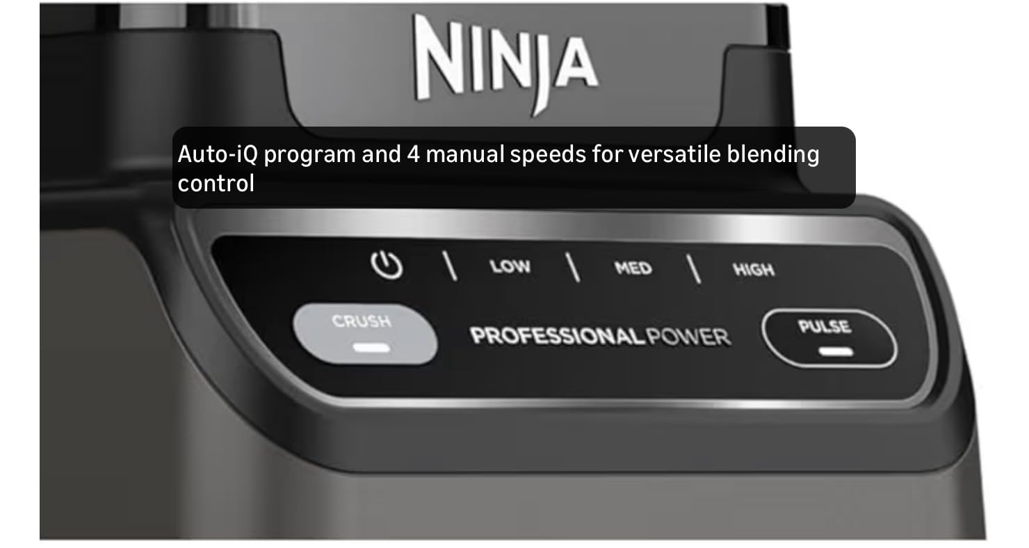 Ninja Professional Blender 2.0 | Smoothie Maker, Drink Mixer, Grinder, Ice Crusher | Total Crushing Technology, Auto-iQ Program, 1200W Power, XL 72-oz. Pitcher | Dark Grey | BR201AMZ customer photo 1