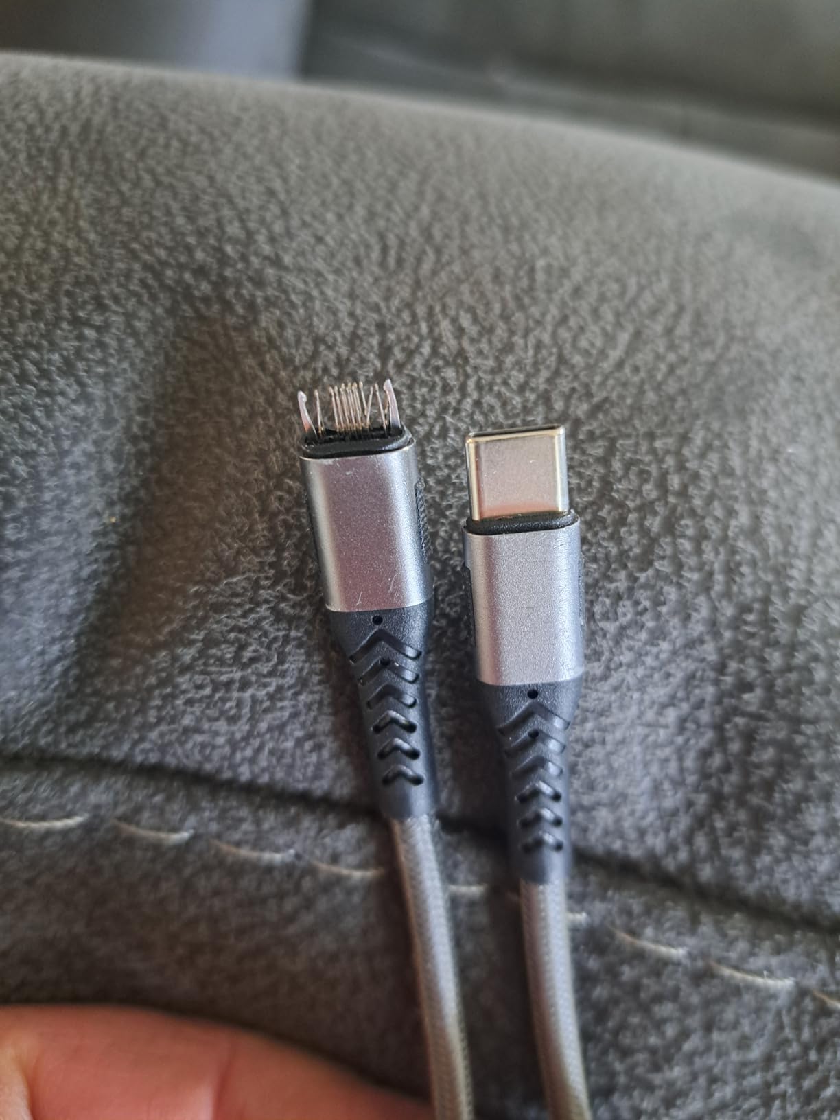 Durcord 2Pack 10ft USB C Charger Cable - 100W Fast Charging for Android/Phone/Pad, Type C to Type C Compatible with iPhone 17/16/15 Pro Plus Max Silver customer photo 2