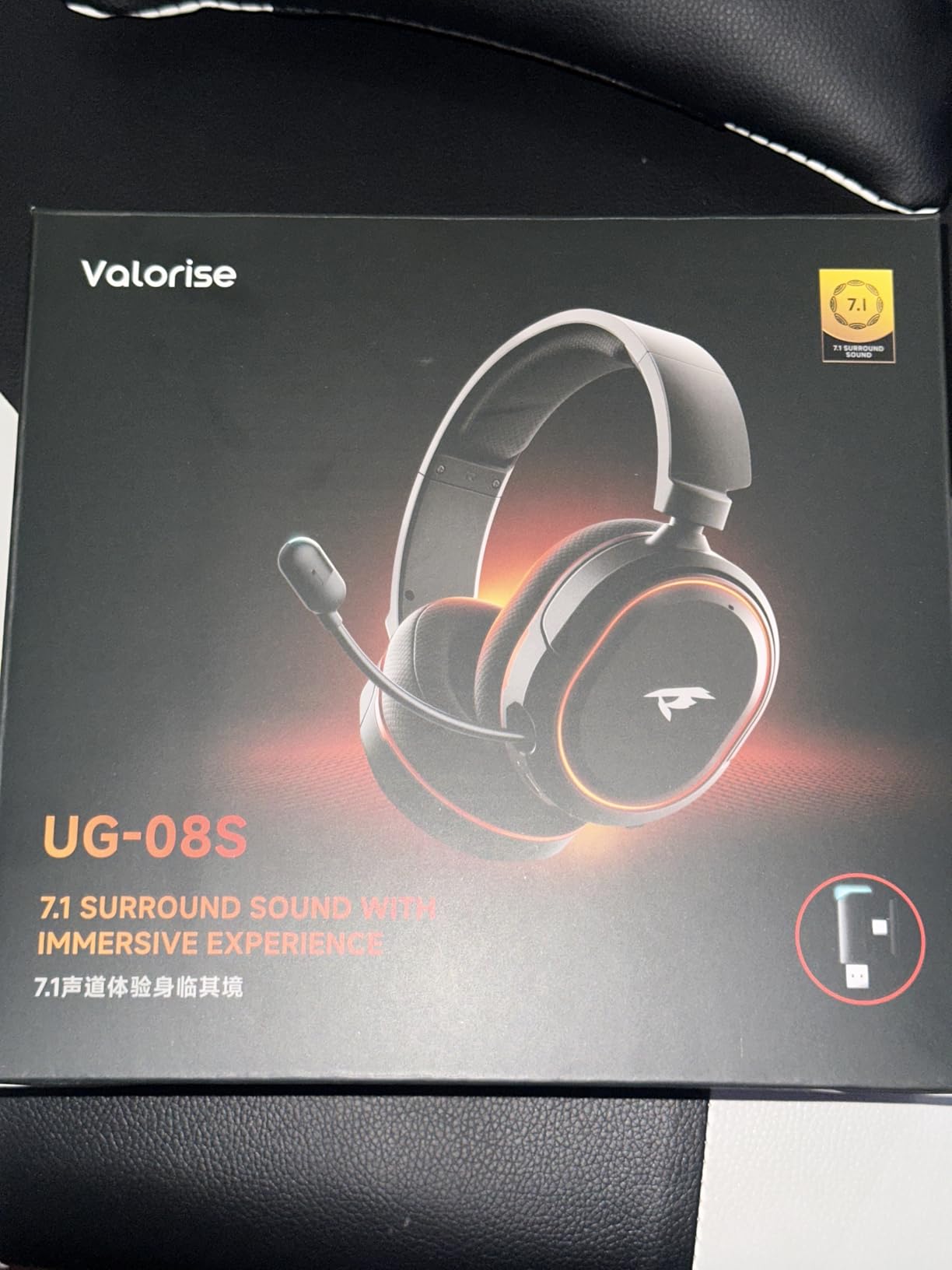 Wireless Gaming Headset, 7.1 Surround Sound, 2.4Ghz USB Gaming Headphones Bluetooth 5.4, 100-Hr Noise Canceling Mic RGB Light, Wireless Headset for PC PS5 PS4 Mac Switch, ONLY Wired Mode Suit for Xbox customer photo 1
