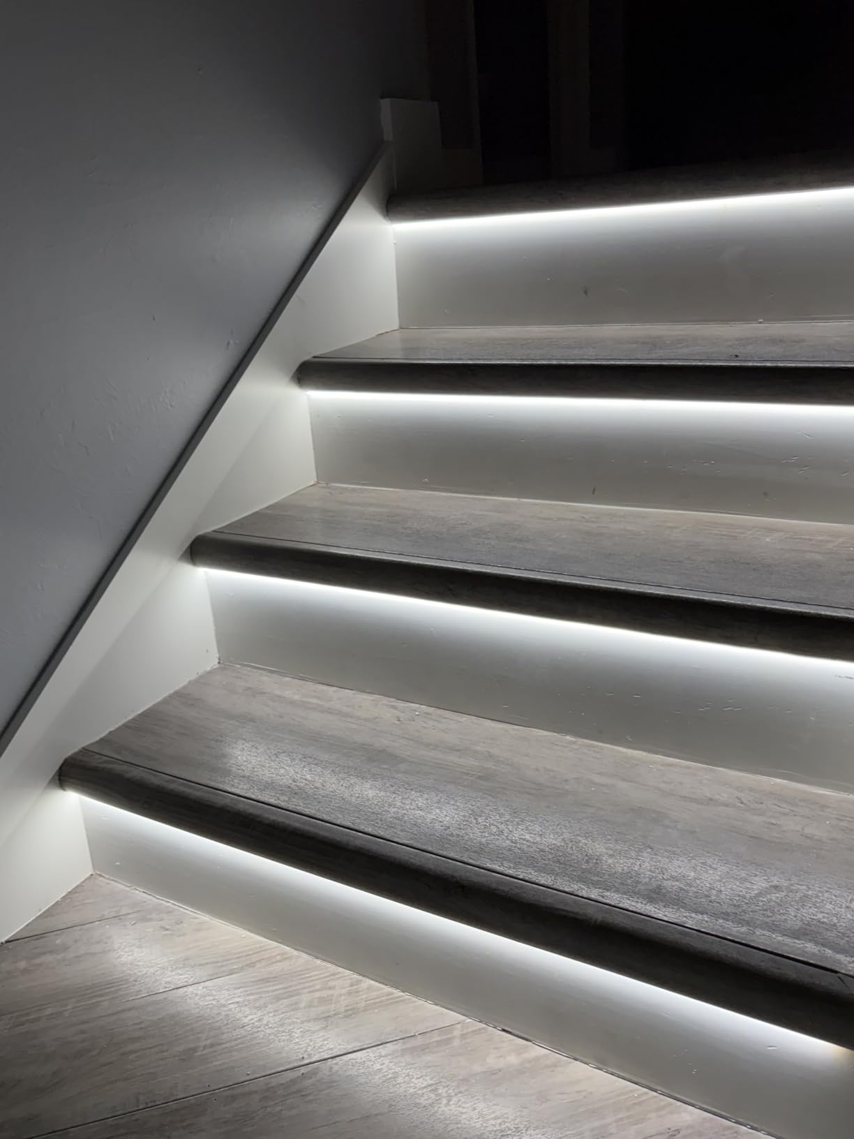 Wall Switch Control And Motion Sensor LED Stair Lighting Kit RW-5620, 40 Inches Long Cuttable LED Light for Indoor LED Stair Lights (Cool White 6000K, 16 Stairs) customer photo 1