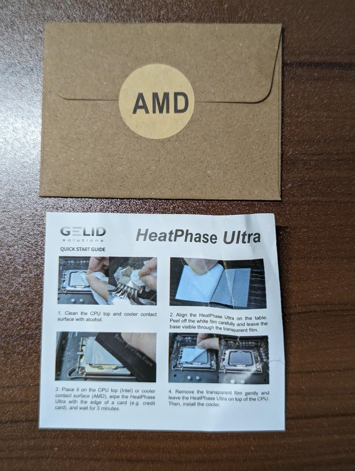 Gelid Solutions HeatPhase Ultra Compatible with AMD, 40x40x0.2mm, 8.5W/mk Thermal Pad for CPU, Easy Application, Non-Electrical Conductive, Color Gray customer photo 1