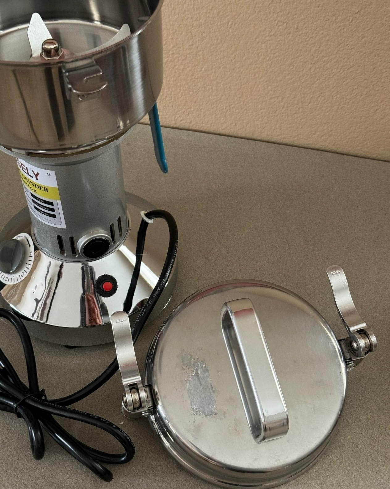 150g Grain Mill, flour mill grinder for home, Electric Stainless Steel Grain Grinder for Wheat, Spices, coffee,Corn and Other Dry Food Grinders for Kitchen customer photo 2