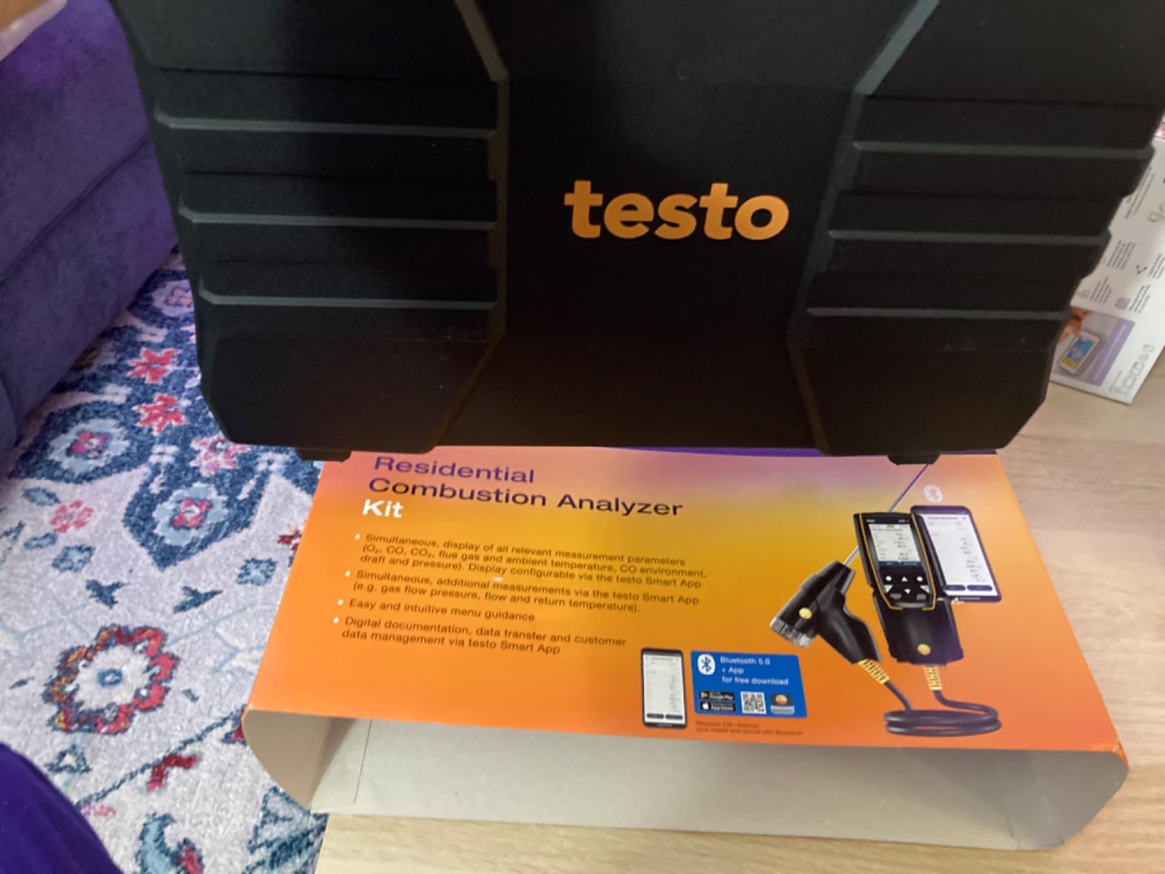 testo 310 II Combustion Analyzer HVAC Set with Printer - Combustion Leak Tester for Temperature, Flue Gas & Pressure with Smart App and Probe customer photo 3