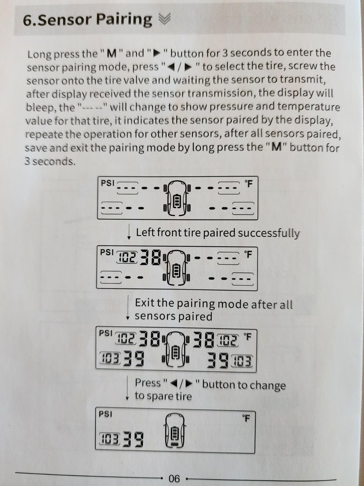 RV tire Pressure Monitoring System, Wireless TPMS Tire Pressure Monitor System with Solar Charger, RV TPMS with 4 tire Pressure Sensors & 6 Alarm Modes(0-87 PSI) customer photo 1