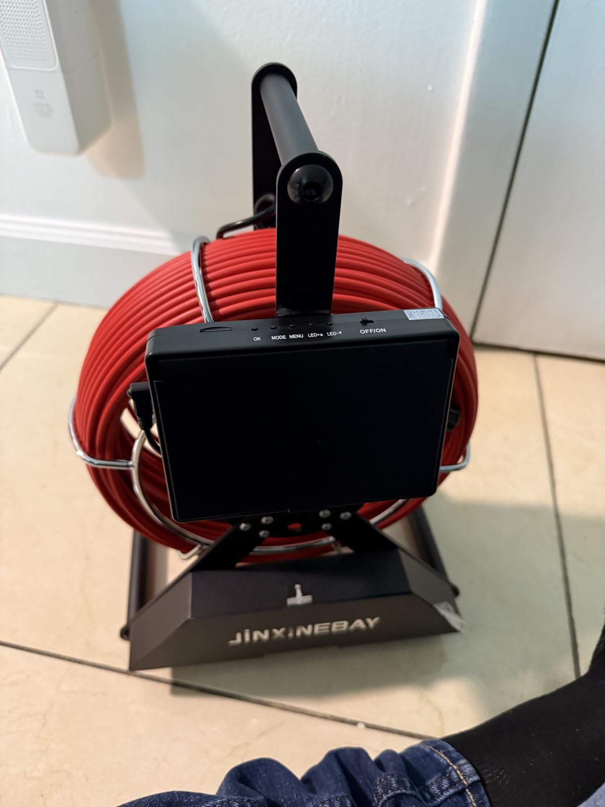 Sewer Pipe Inspection Camera, IPS Monitor 32GB TF Card DVR, IP68 1200TVL HD Camera 65/100FT Fiberglass Cable, 5600mAh Battery Night Vision, for Home/Contractor/Plumber (4.3 inch/65FT) customer photo 2