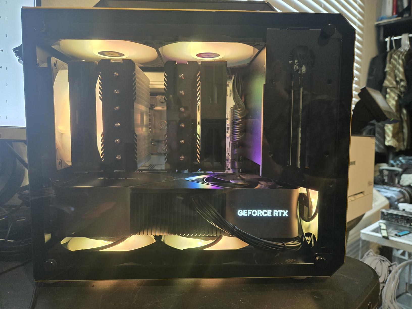 Mechanic master C28 case | 17.9L Ultra-Compact Portable Handle MATX Compatible with 240 Aio /162mm air-Cooler Options SFX & ATX Power Supply Compatible Space-Saving PC case Case (Vitality Yellow) customer photo 2