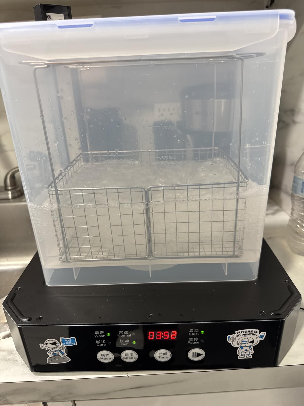 Creality Wash and Cure Station UW-03 2 in 1 Machine Resin 3D Printer Upgraded 405nm UV Curing Rotary Box Bucket for LCD/DLP/SLA Size 8.26x6.29x7.87in customer photo 1