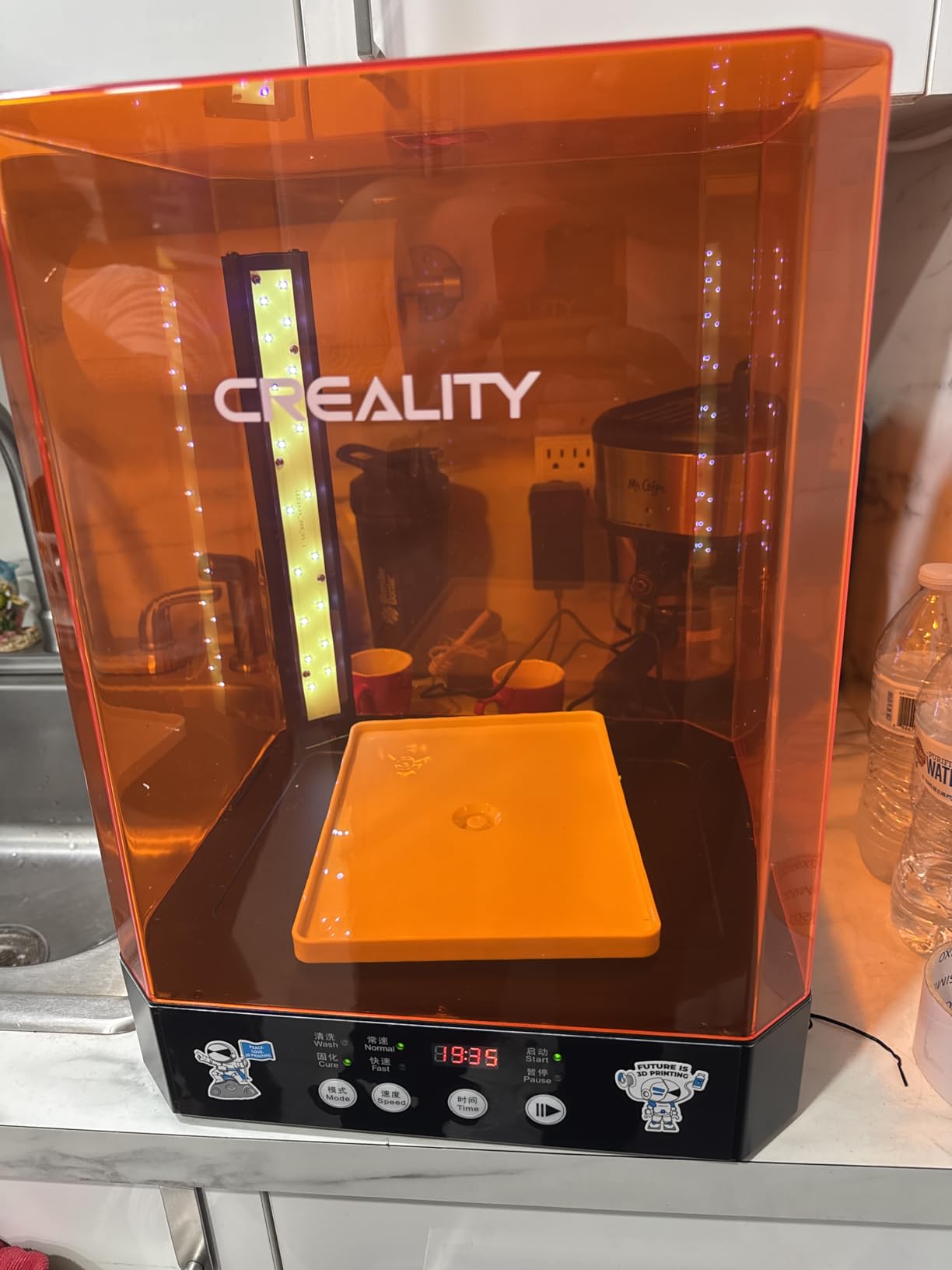 Creality Wash and Cure Station UW-03 2 in 1 Machine Resin 3D Printer Upgraded 405nm UV Curing Rotary Box Bucket for LCD/DLP/SLA Size 8.26x6.29x7.87in customer photo 2