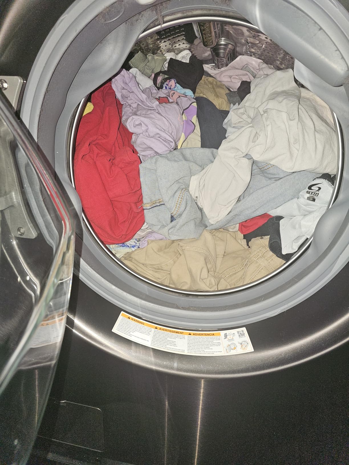 LG 5.0 cu. ft. Mega Capacity Smart Front Load Electric All-in-One Washer Dryer Combo with TurboWash360 WiFi in Black Steel customer photo 7