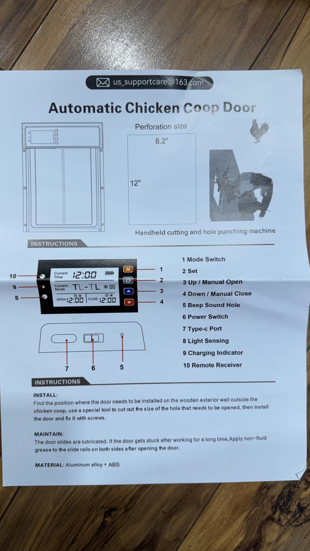 Automatic Chicken Coop Door Solar Powered with Timer & Light Sensor customer photo 1