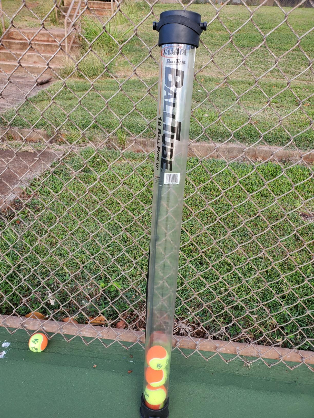 Gamma Sports Tennis Ball Tube Pickup - 18-Ball Capacity with Carry Strap and Durable Rubber End Caps with Fence Clips - Quick Court Cleanup Tool for Players, Coaches & Instructors customer photo 2