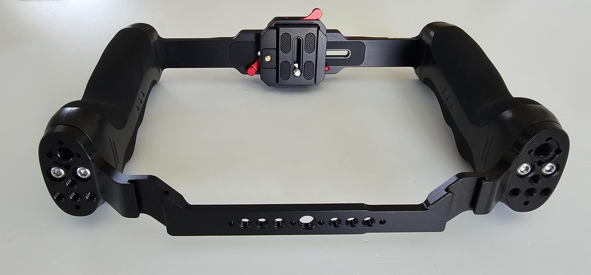 NEEWER Video Camera Cage Rig with Arca Type Quick Release Plate, Double Handles, 3/8