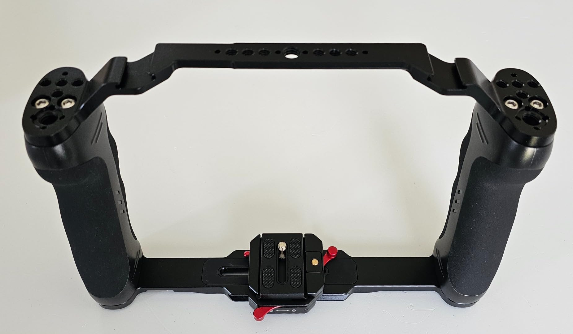 NEEWER Video Camera Cage Rig with Arca Type Quick Release Plate, Double Handles, 3/8