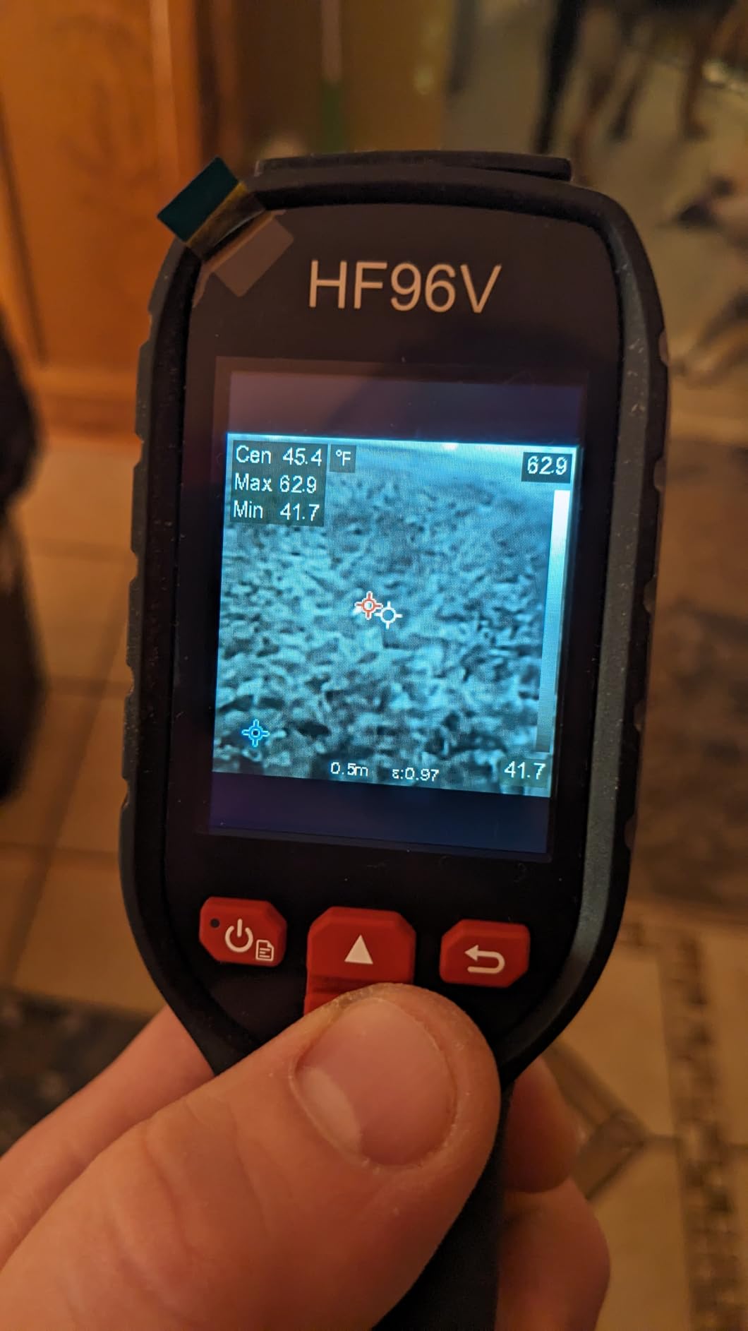 HF96V Thermal Camera with Visual Camera & Laser Pointer, Intelligent Scene Detection, 240 * 240 Super Resolution Thermal Imaging Camera, 25 Hz, 50° FOV, -4°F to 1022°F, IP54 Infrared Camera customer photo 1