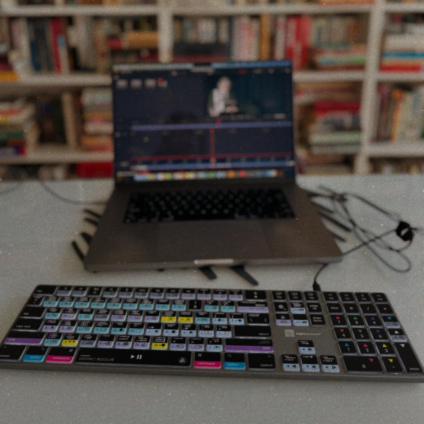 Logickeyboard Wireless Backlit 'Titan' Designed for Editing in Blackmagic's Davinci Resolve - p/n LKB-RESB-TM-US customer photo 1