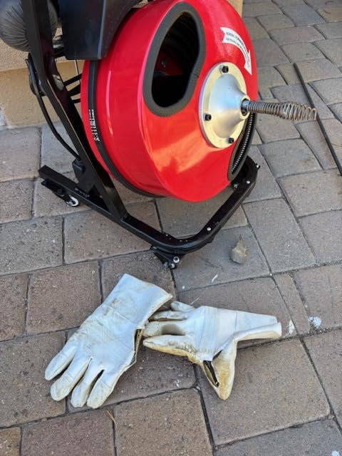 VEVOR 50FT x 1/2Inch Sewer Snake Machine, Drain Cleaning Machine on 4 Wheels, Electri Drain Auger with 4 Cutters & Foot Switch for 1''- 4'' Pipes customer photo 1