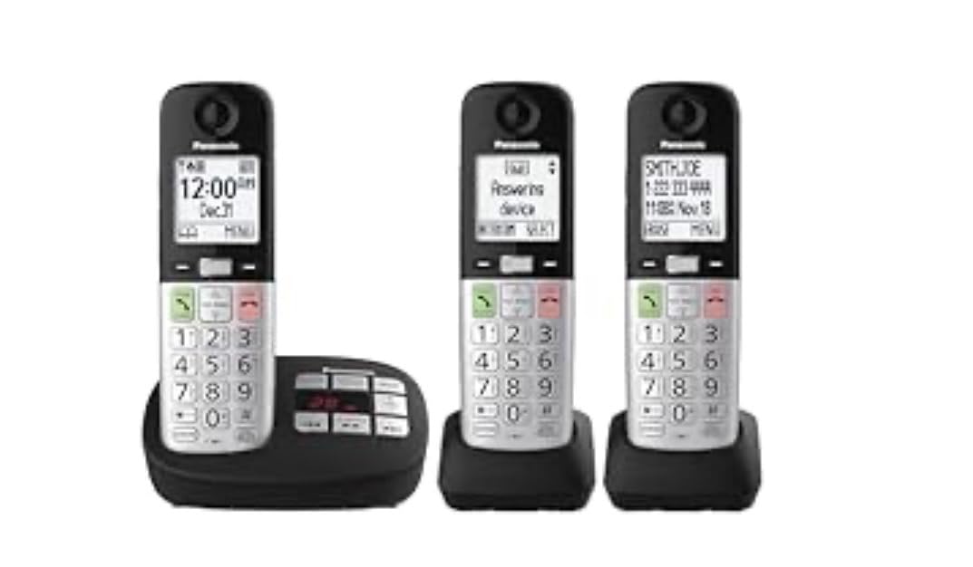 Panasonic Cordless Phone, Easy to Use with Large Display & Big Buttons, Flashing Favorites Key, Flashlight, Call Block, Volume Boost, Talking Caller ID, 2 Cordless Handsets - KX-TGU432B customer photo 1