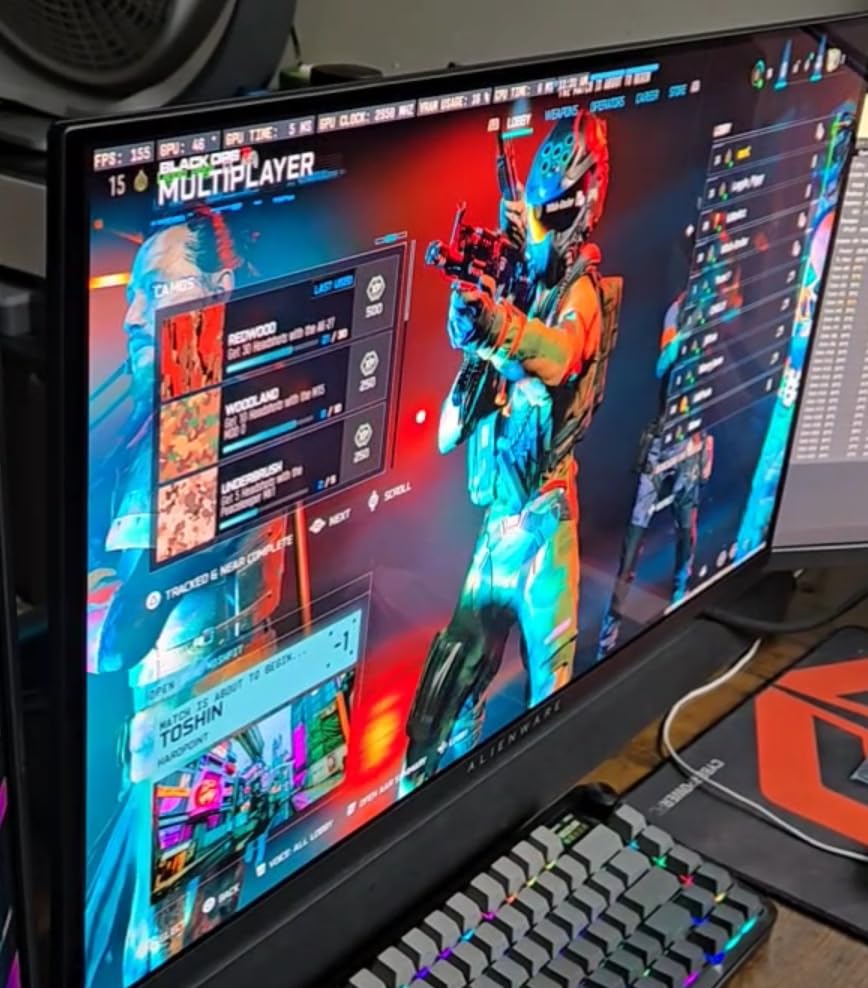 Alienware AW2725DF OLED Gaming Monitor - 26.7-inch Quantum-Dot WQHD 2560x1440 360Hz 0.03ms, AMD FreeSync Premium Pro customer photo 2