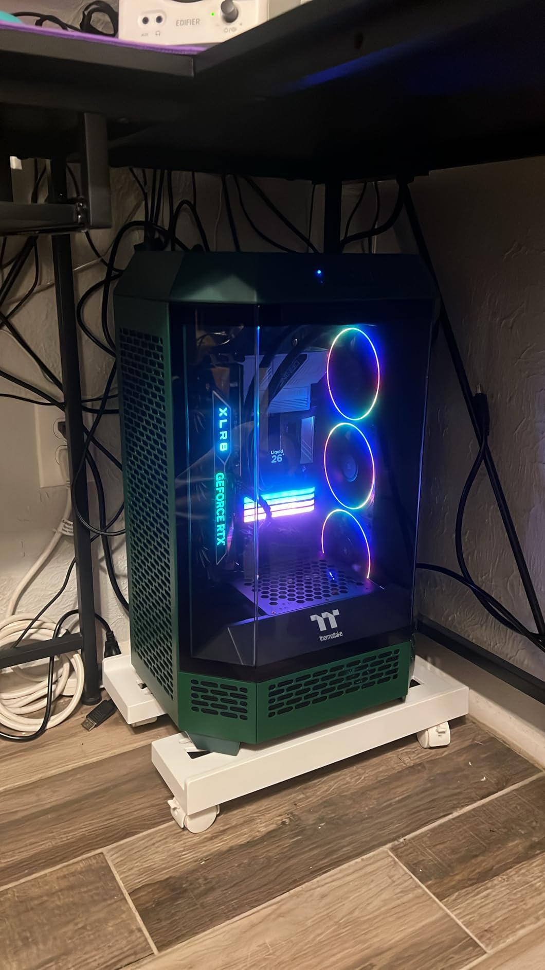 Thermaltake Tower 300 Bubble Pink Micro-ATX Case; 2x140mm CT Fan Included; Support Up to 420mm Radiator; Optional Chassis Stand Kit Allows Horizontal Display; CA-1Y4-00SAWN-00; 3 Year Warranty customer photo 1