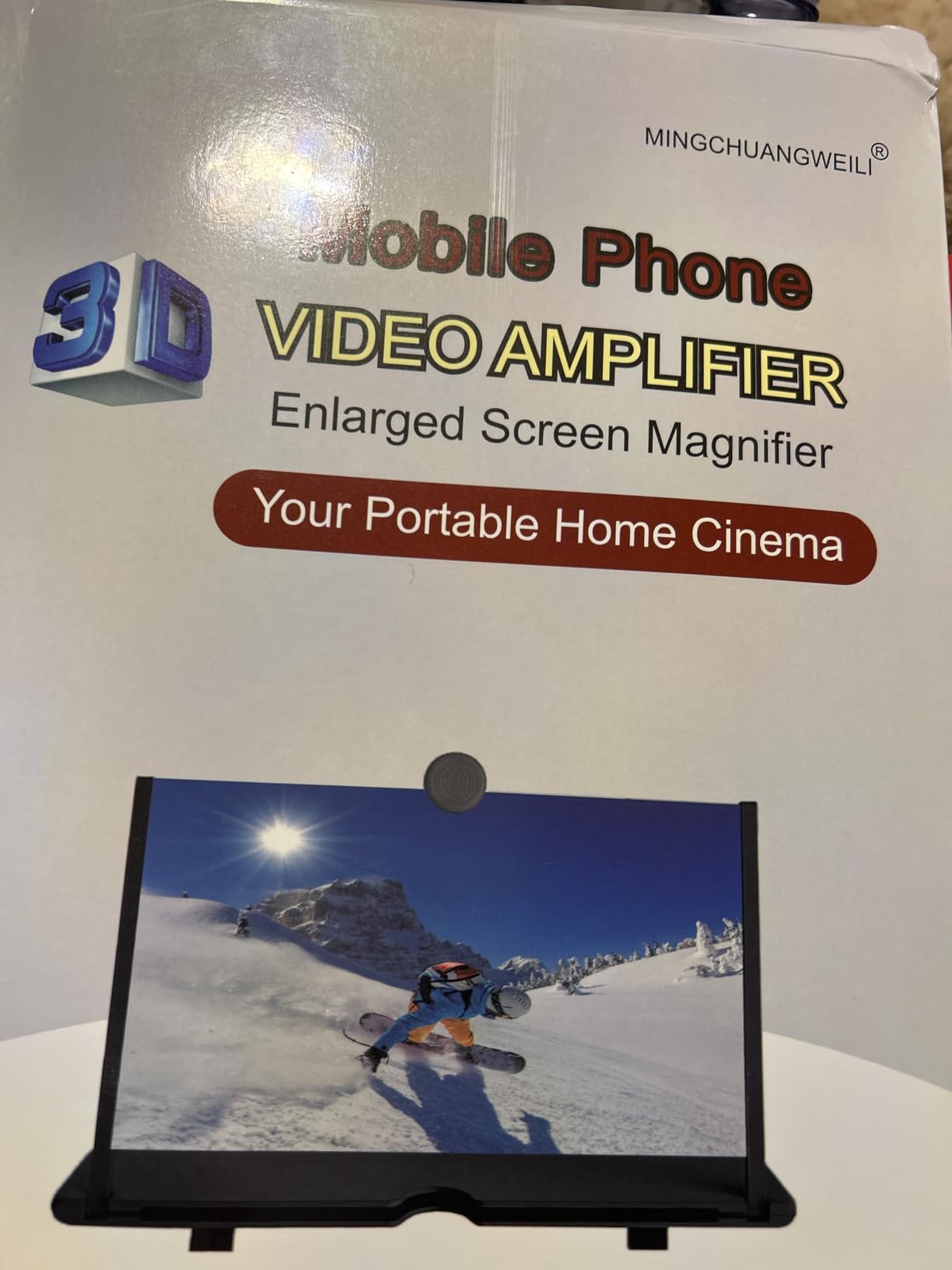 16 Inch Smartphone Screen Magnifier 3D HD Foldable Amplifier Phone Stand with Adjustable Angle Gift for Mom Dad Family Portable Universal Enlarger Movies Gaming Video customer photo 1
