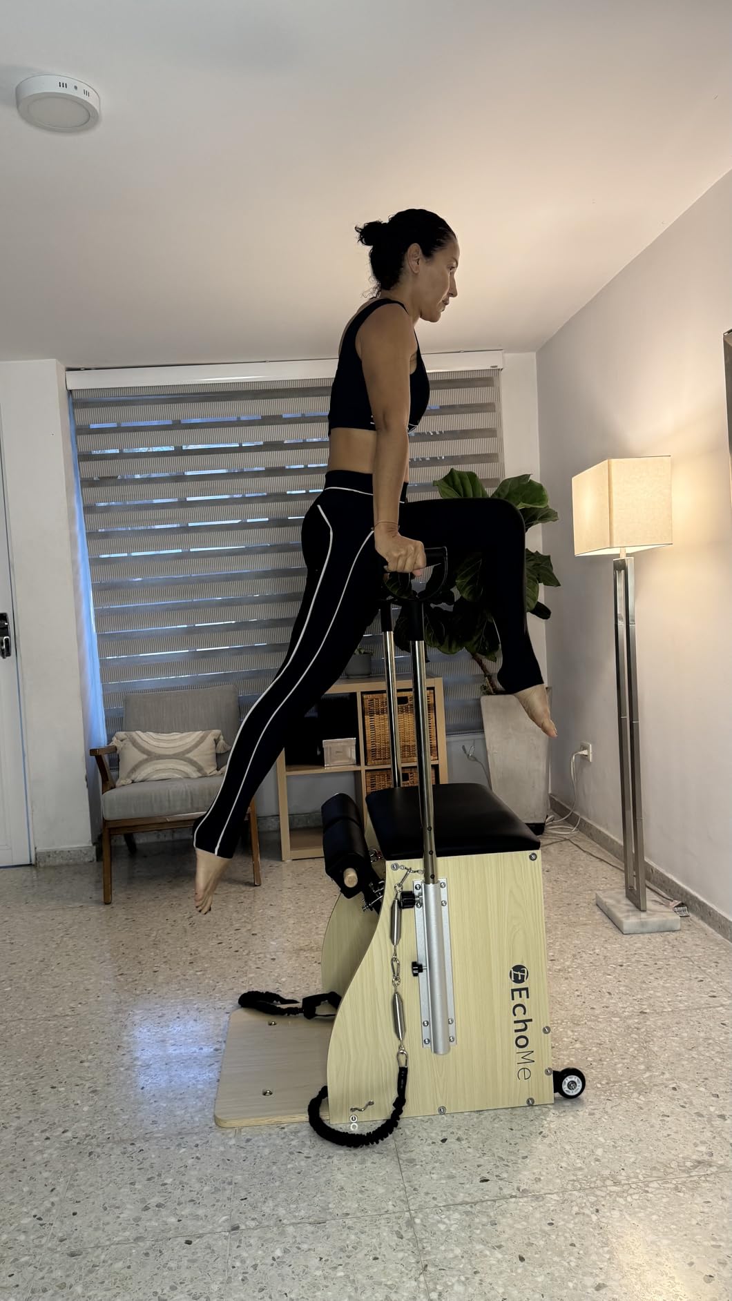 EchoMe Plates Combo Chair with Handles, Split-Pedal Stability Pilates Chair,Yoga Fitness Trainer, Pilates Reformer Machine, Pilates Equipent of Maple Wood for Home use and Studio Use customer photo 2