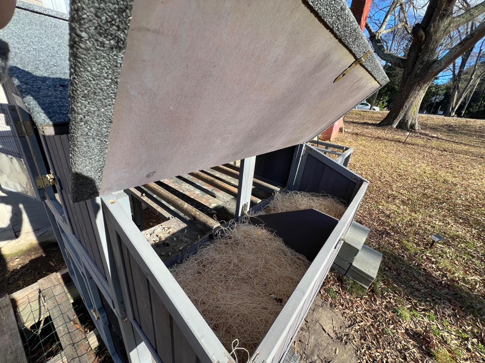 Aivituvin Chicken Coop Double Folding Fir Wood Chicken House with Large Nesting Box Poultry Cage Upgrade with Strong Iron Frame, Durable & Waterproof for 4-6 Hens Duck Coop customer photo 1