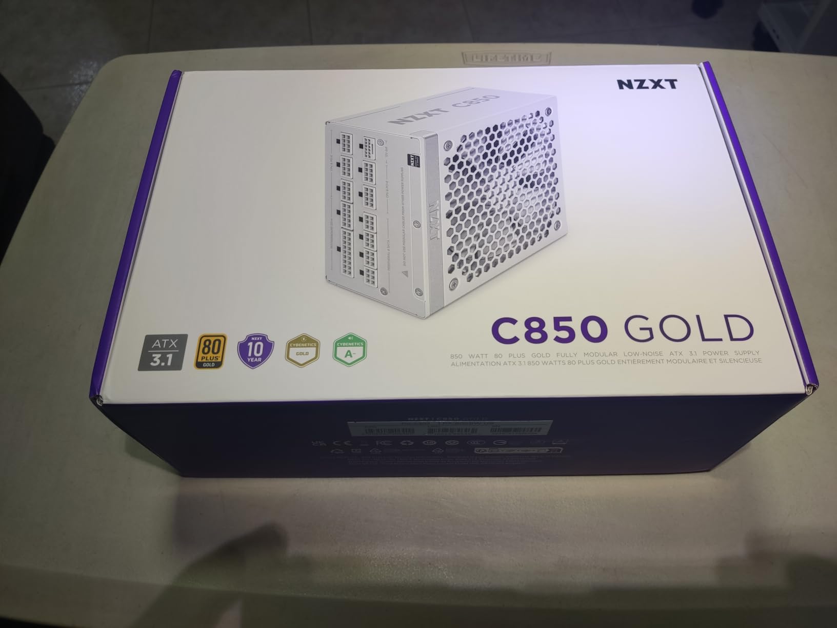 NZXT C850 Gold ATX 3.1 Fully Modular Low-Noise PC Gaming Power Supply customer photo 1