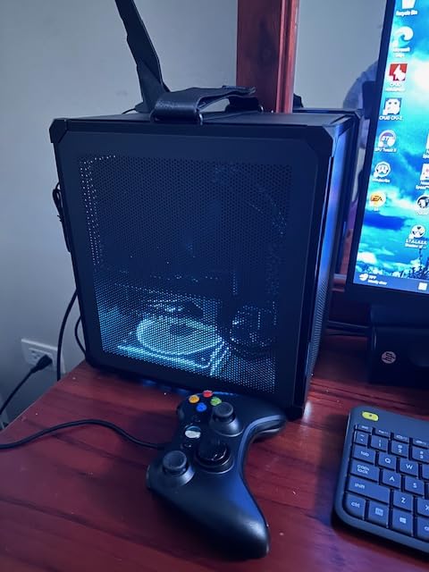 JONSBO C6-ITX Black Mini ITX Handled Mesh PC Case, Simple Compact Desktop Chassis, SP MB mini-ITX/Mini-DTX, ATX Power Bite (L140mm Max.), 170mm Tower Cooler,Tool-Free Open SFF Case, Black customer photo 2
