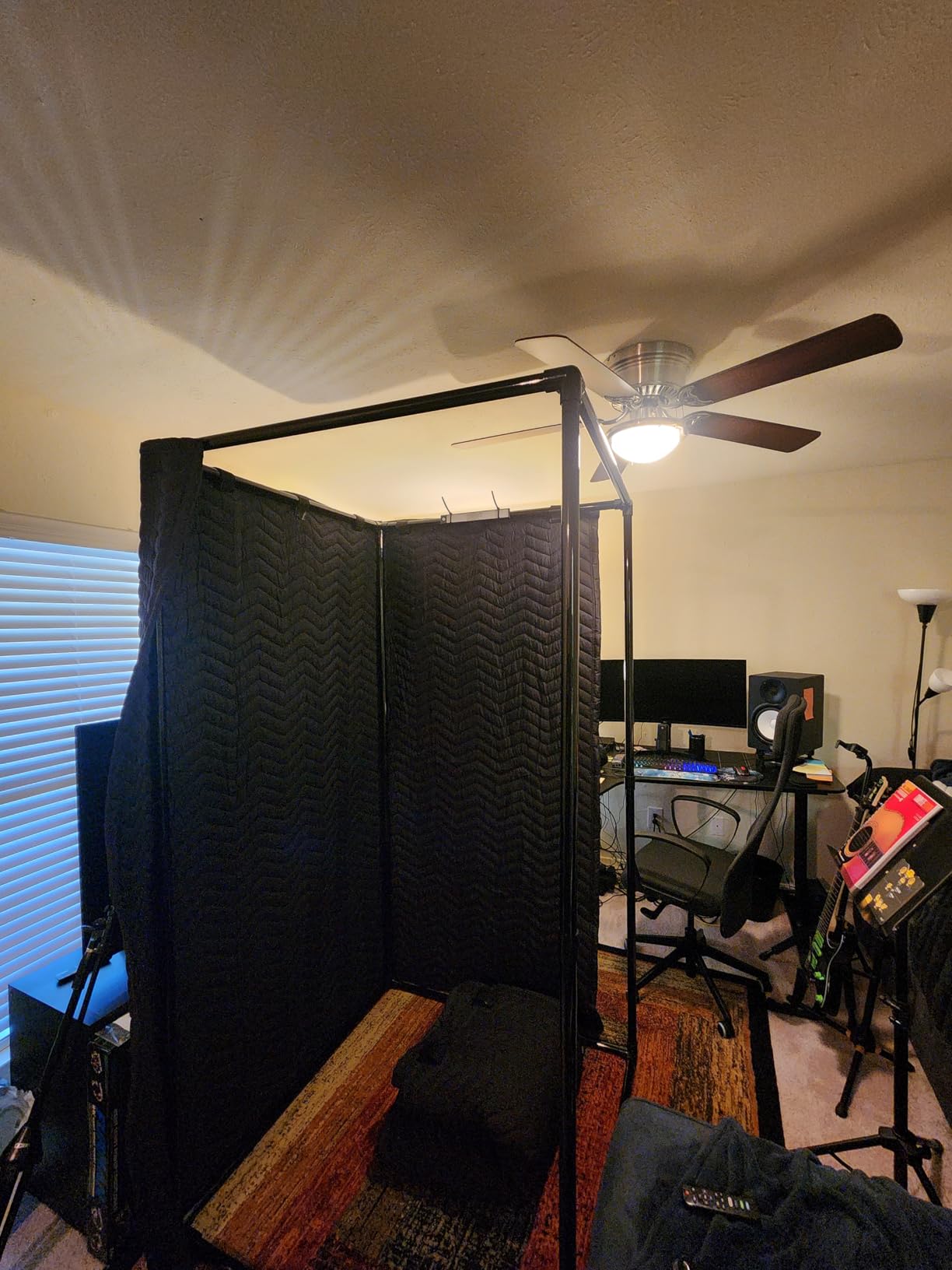 Portable Vocal Booth for Home Studio, Echo-Free Recording Booth for Voice Over, Podcast & Singing, 360 Degree Reverb Isolation with Acoustic Blankets for Studio-Grade Sound customer photo 2