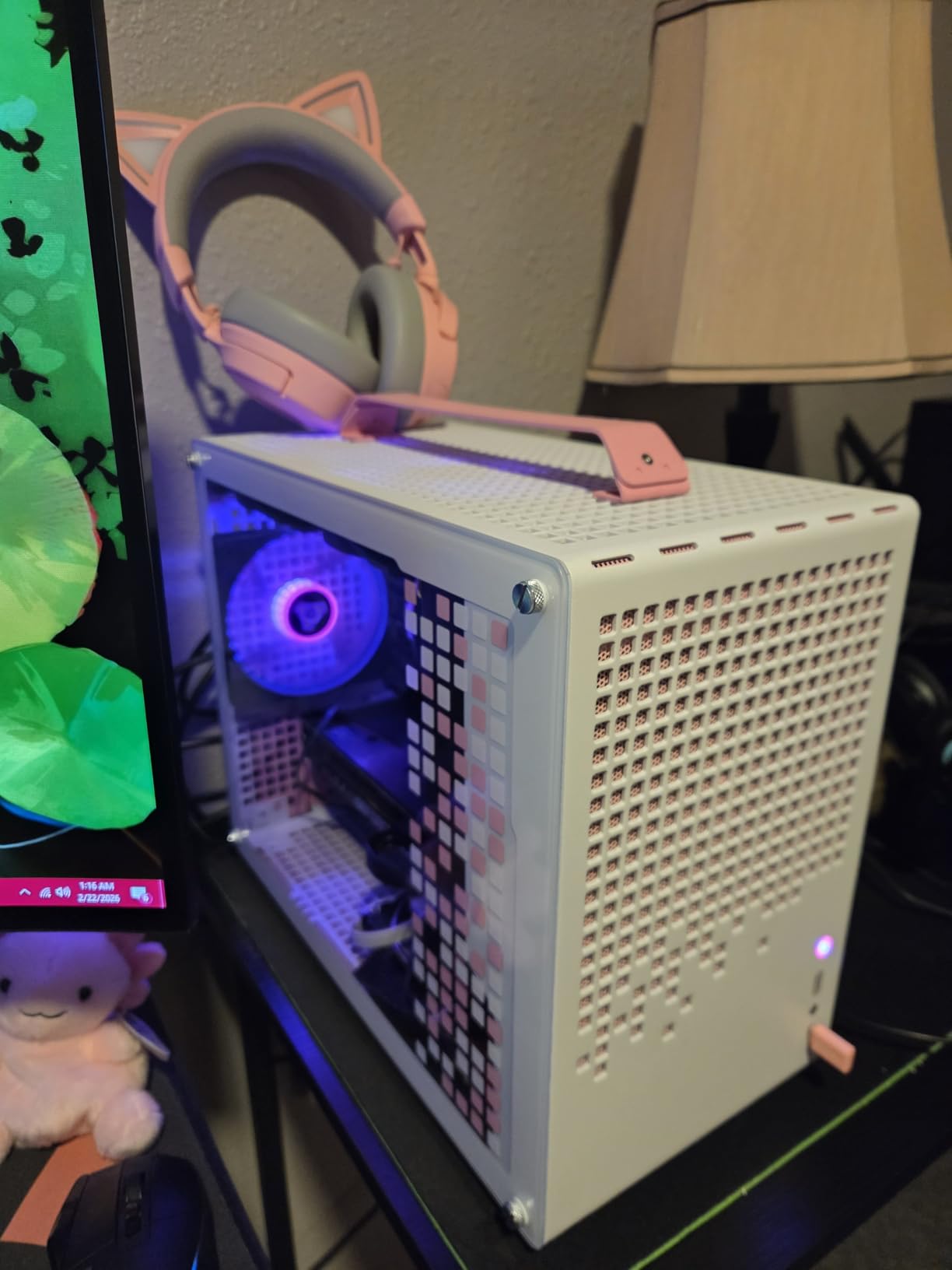 JONSBO/JONSPLUS Z20 Pink/White Micro-ATX Mini Tower Pc Case,with Detachable Carrying Handle, Mini Size, High-Performance Hardware Compatible, Support 240AIO, H160mm Cooler customer photo 1