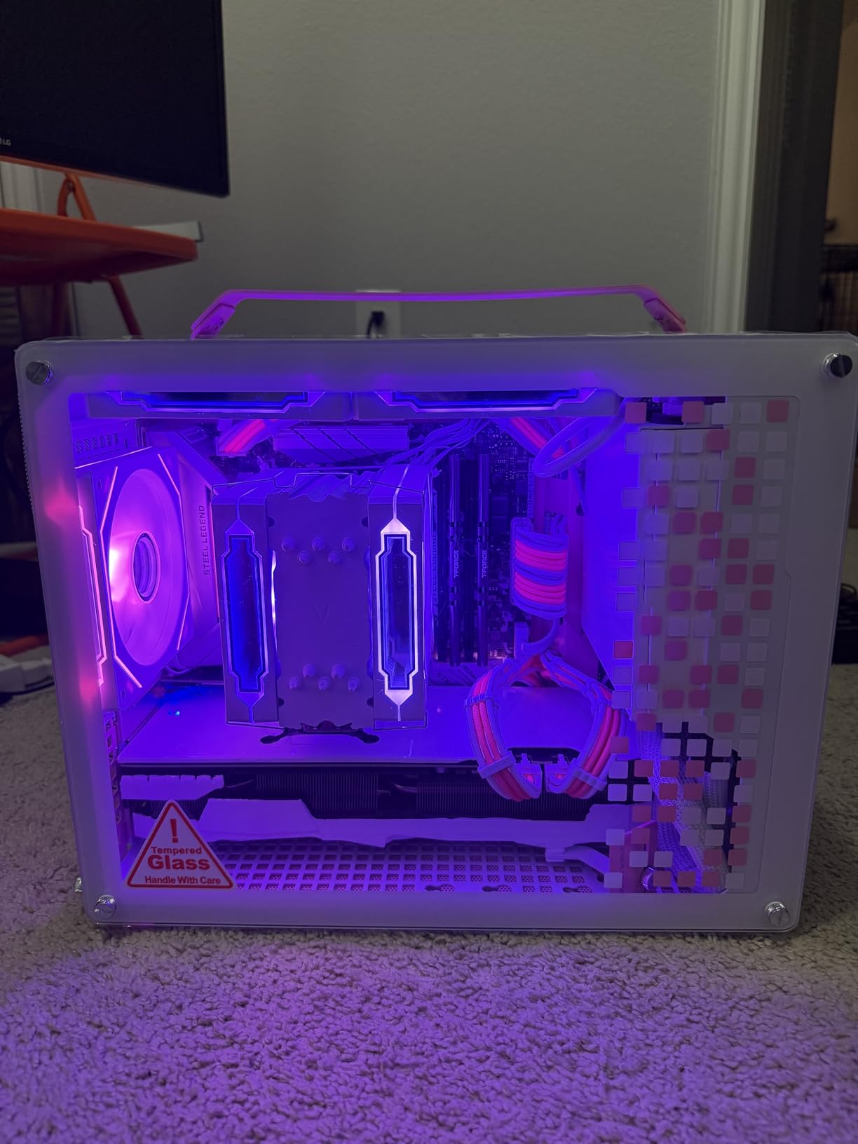JONSBO/JONSPLUS Z20 Pink/White Micro-ATX Mini Tower Pc Case,with Detachable Carrying Handle, Mini Size, High-Performance Hardware Compatible, Support 240AIO, H160mm Cooler customer photo 2