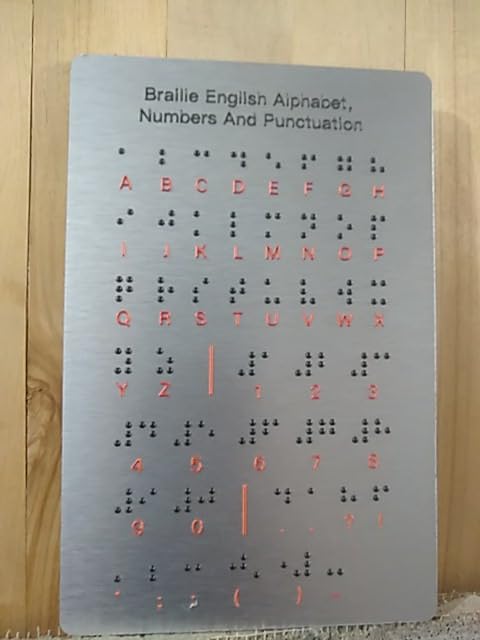 Braille Alphabet Board - Low Vision Aids Braille with Raised Dots Letters & Numbers,Learn Braille for Beginners,Teaching Aid Blind customer photo 1