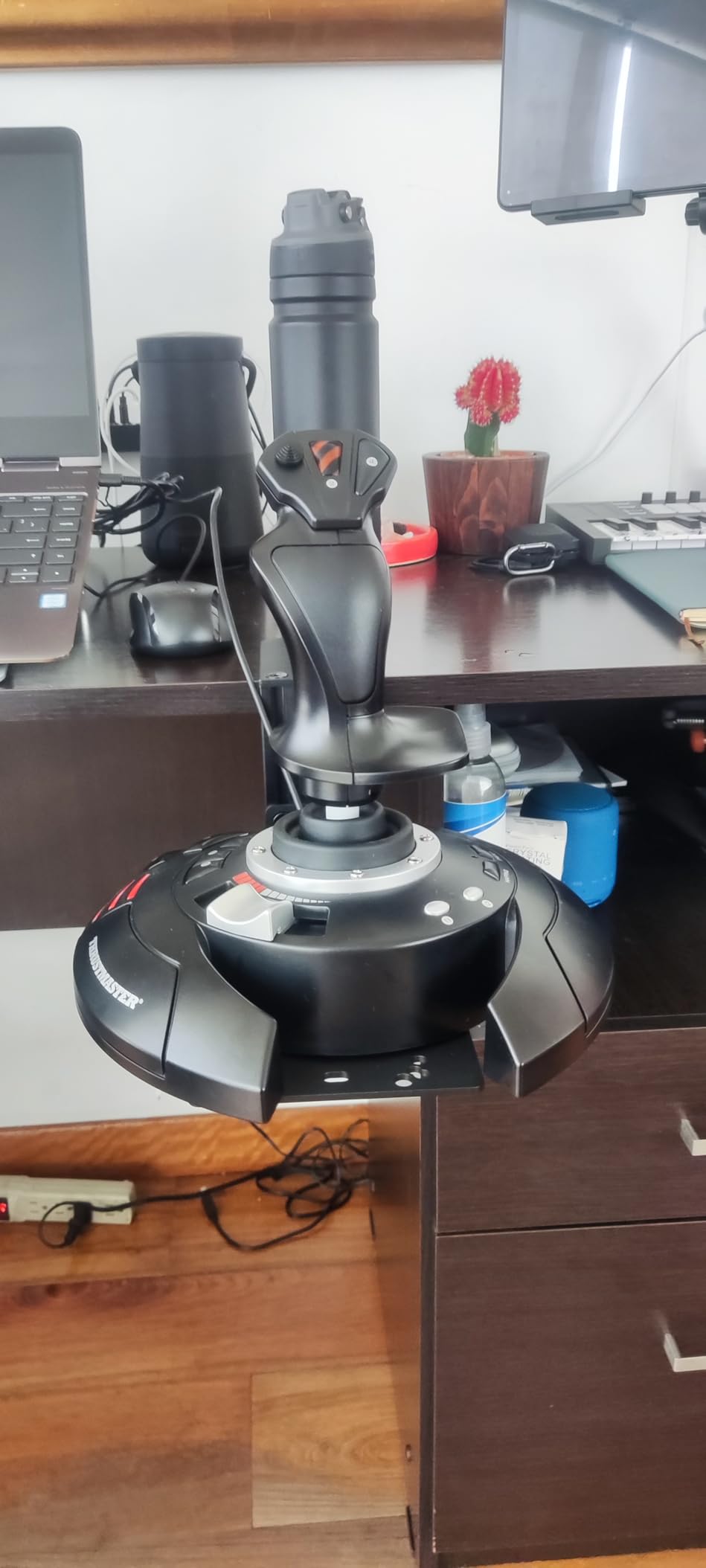 BUJ Metal Desk Mount Compatible with Thrustmaster SimTask Farmstick, T-Flight Hotas One,T-Flight Hotas 4, T-Flight Hotas X, T16000M FCS, TCA Sidestick, Sol-R1 Flight Stick, Sol-R2 Hotas customer photo 1