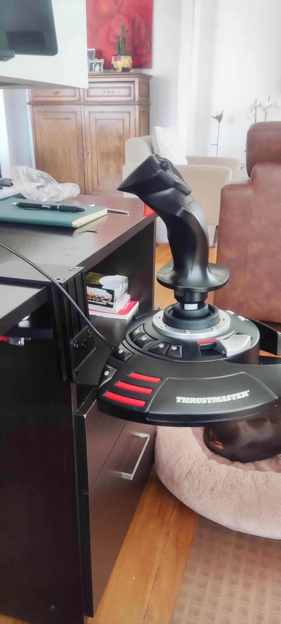 BUJ Metal Desk Mount Compatible with Thrustmaster SimTask Farmstick, T-Flight Hotas One,T-Flight Hotas 4, T-Flight Hotas X, T16000M FCS, TCA Sidestick, Sol-R1 Flight Stick, Sol-R2 Hotas customer photo 2