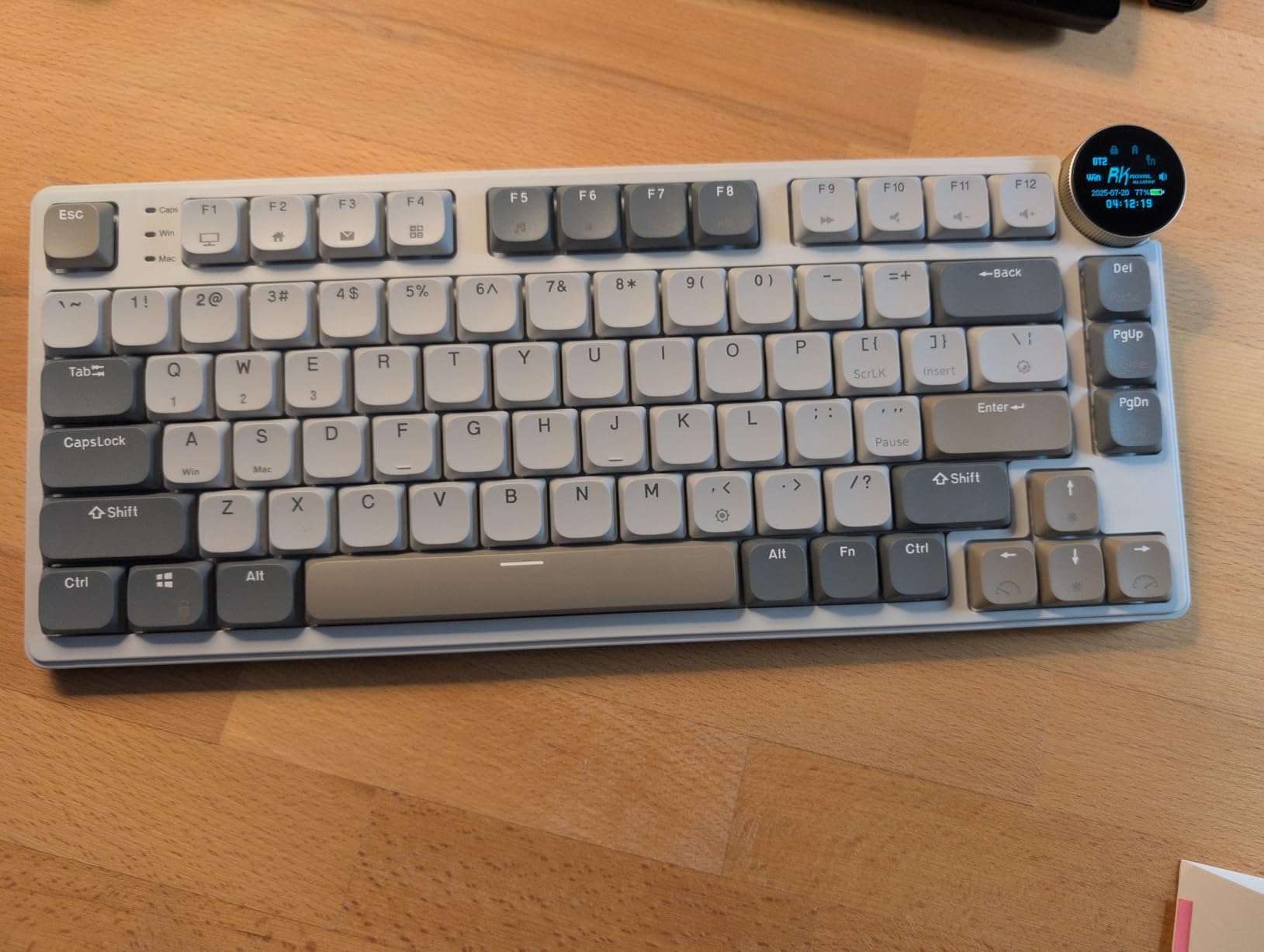 RK ROYAL KLUDGE N80 Low Profile Mechanical Keyboard w/Smart Display Screen & Knob, 75% Top Mount 3-Modes Wireless Mechanical Keyboard, Software Support, Massive Battery, 80 Keys, Tactile Brown Switch customer photo 1