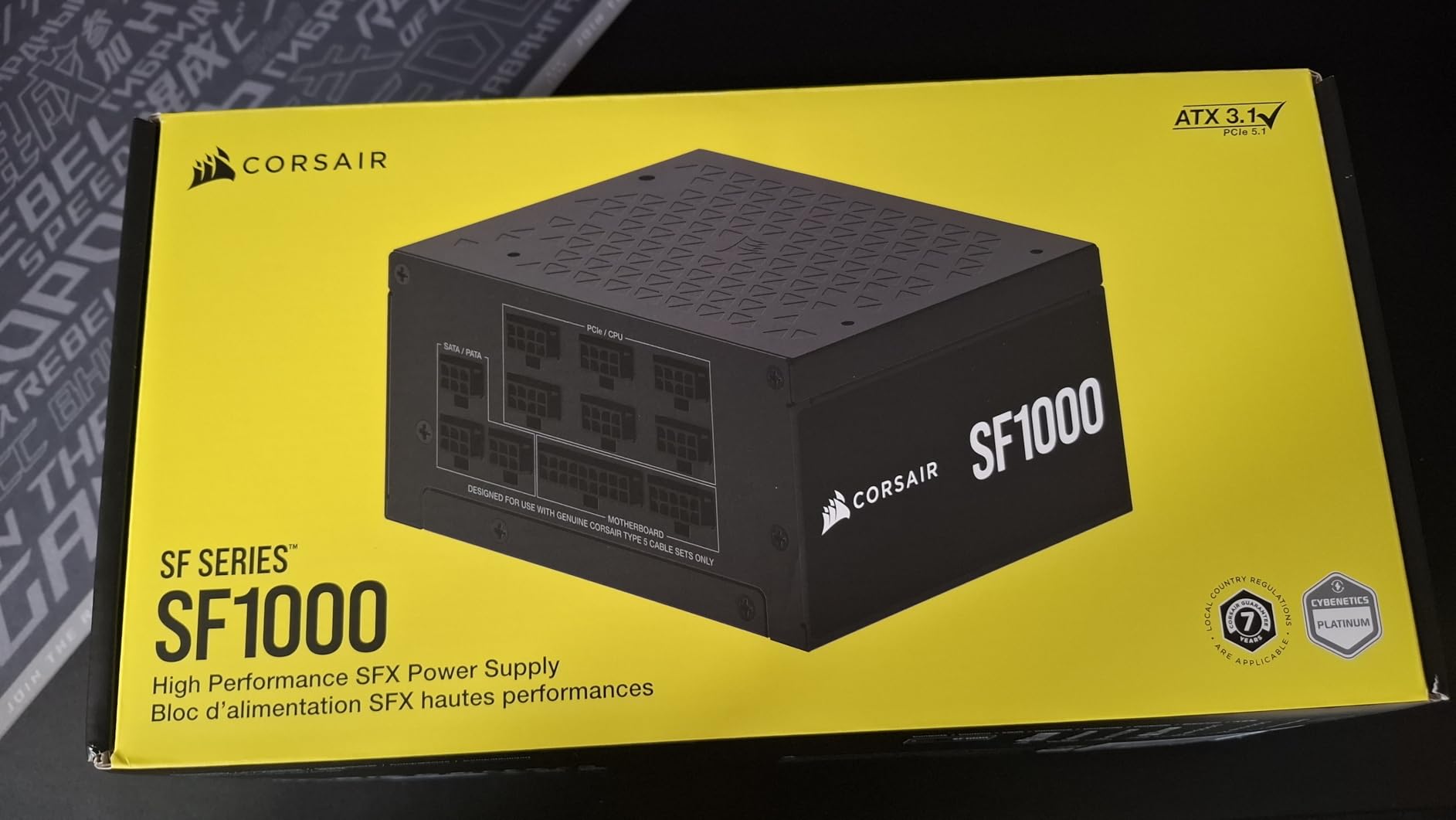 CORSAIR SF1000 (2024) Fully Modular SFX Low Noise 80 Plus Platinum Power Supply - ATX 3.1 Compliant - PCIe 5.1 Ready - Small Form Factor - SFX-to-ATX Bracket Included - Black customer photo 2
