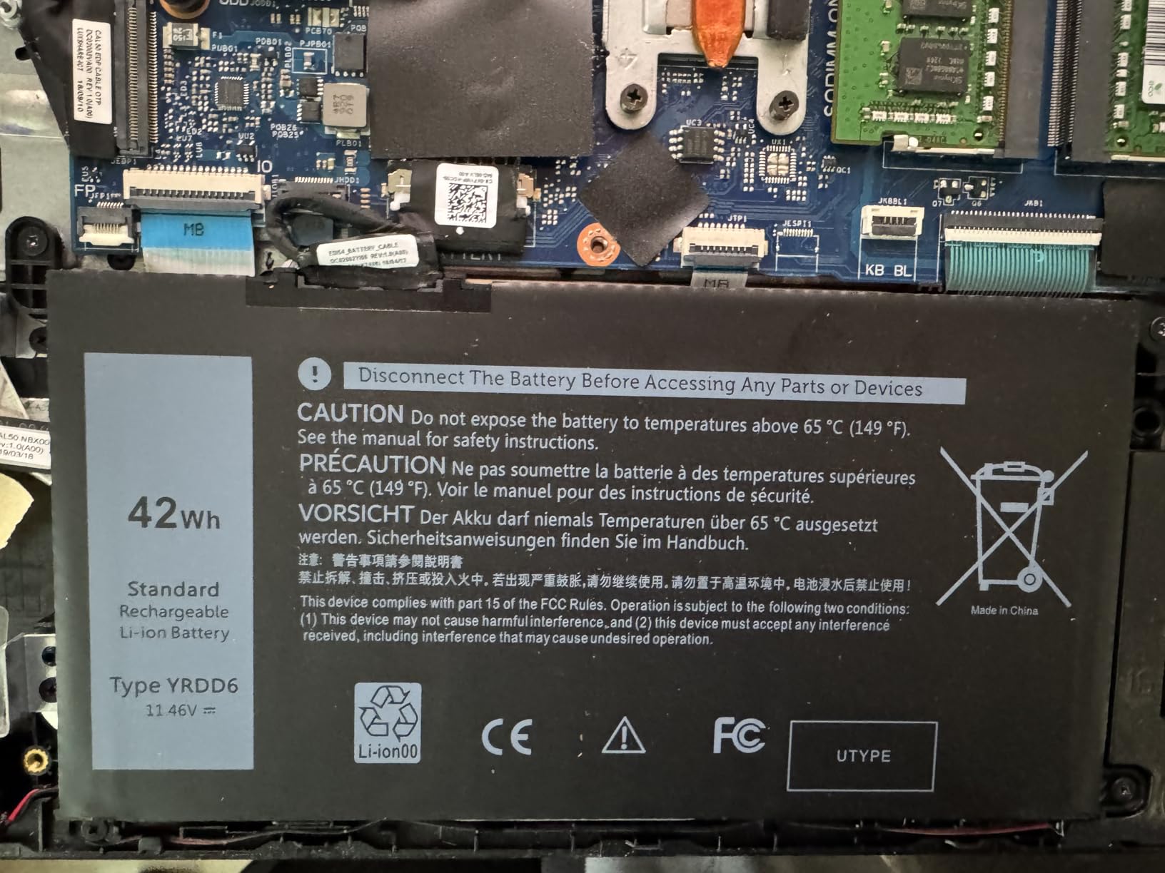 68Wh 3HWPP 15.2V Battery Replacement for Dell Inspiron 7706 2-in-1 Black, Inspiron 17 7500 7506 2-in-1 Black, Latitude 5401 5410 5411 5501 5510 5511 Precision 3551 3541 1VY7F customer photo 1