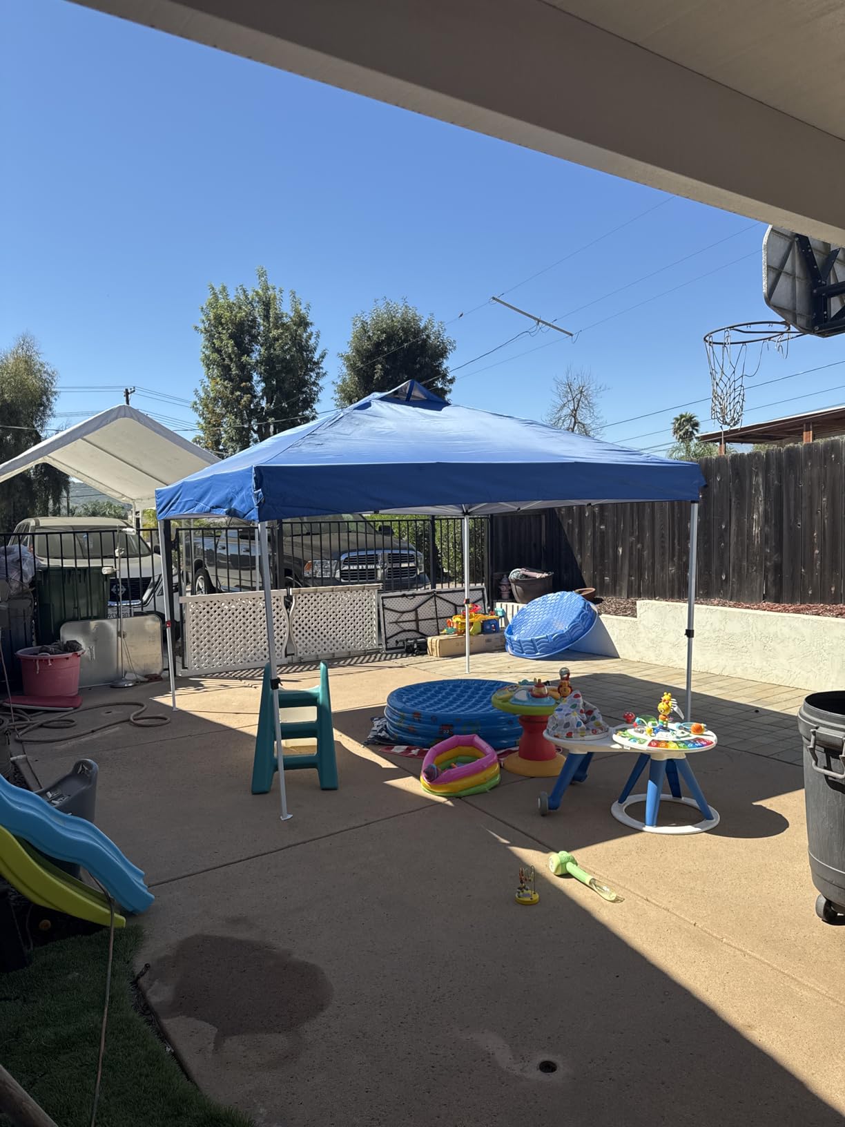 WEIZE Pop up Canopy Tent 10x10ft, 1-Button Push Setup, Instant Portable Shelter, Adjustable Height, Portable Roller Bag customer photo 1