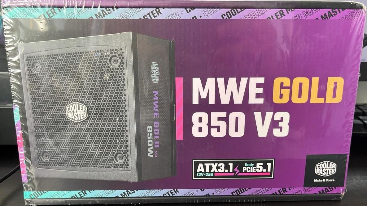 Cooler Master MWE Gold 850 V3 Fully Modular Power Supply - 850W 80+ Gold Certified PSU, Cybenetics Platinum, 90° 12V-2x6 PCIe 5.1, ATX 3.1 Support, Low Noise Zero-RPM Mode customer photo 2