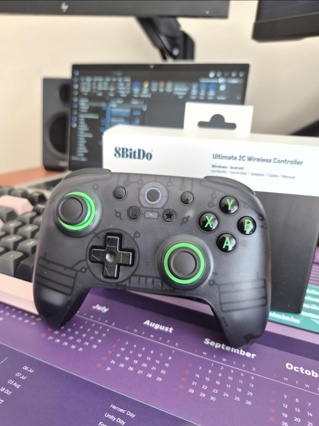 8BitDo Ultimate 2C Wireless Controller for Windows PC and Android, with 1000 Hz Polling Rate, Hall Effect Joysticks and Triggers, and Remappable L4/R4 Bumpers (Green) customer photo 1