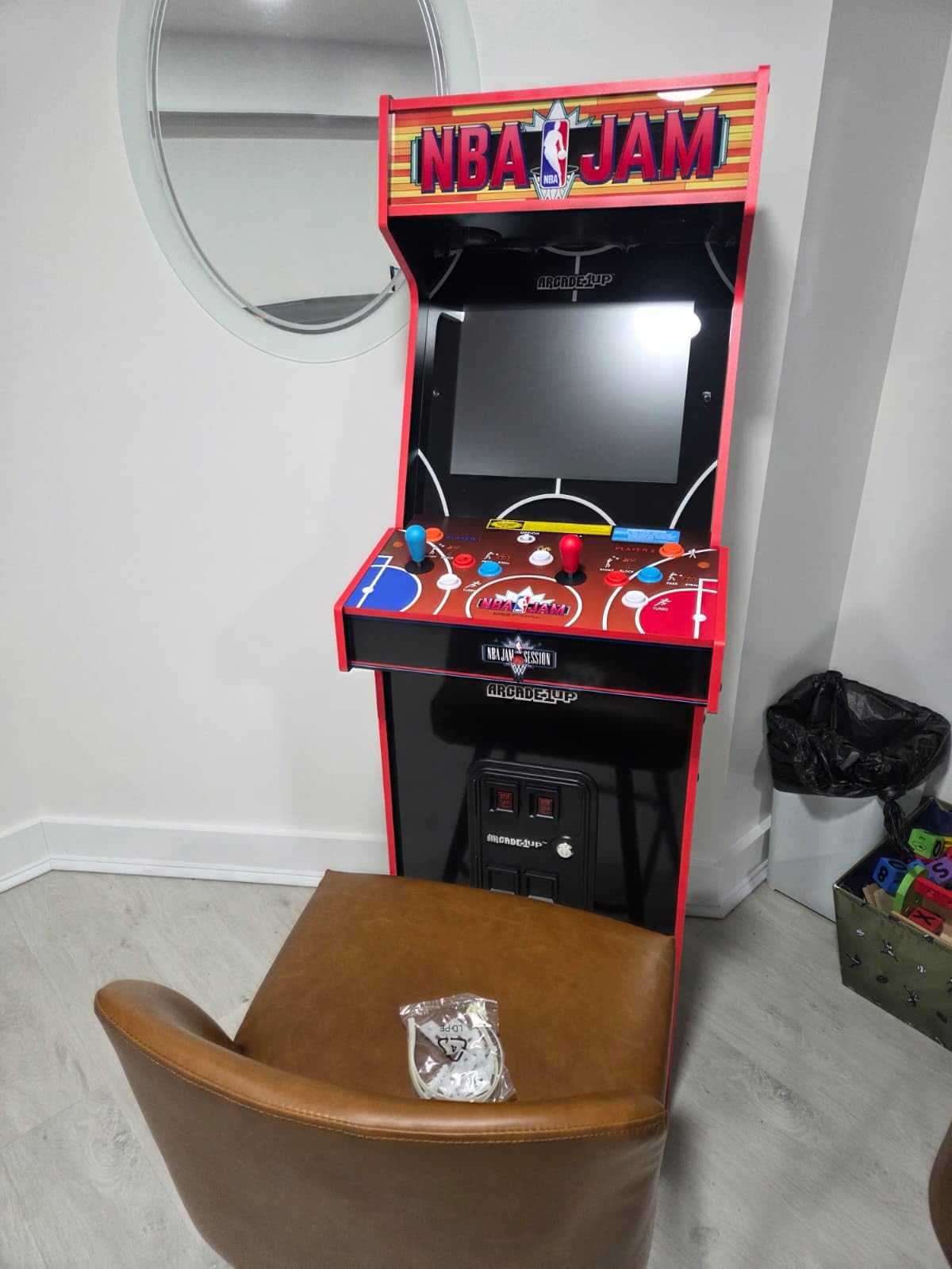 ARCADE1UP NBA Jam Deluxe 2-Player Control Panel Arcade Machine, Built for Your Home, 5 Foot Tall Cabinet with 3 Classic Games customer photo 1