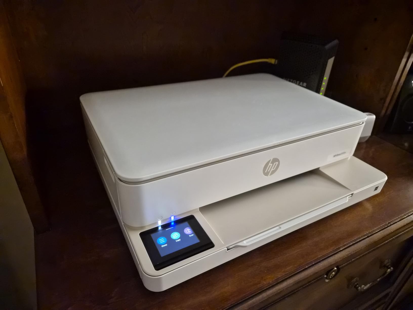 HP Envy 6155e Wireless All-in-One Color Inkjet Printer, Portobello, Print, scan, copy, Duplex printing Best-for-home customer photo 1