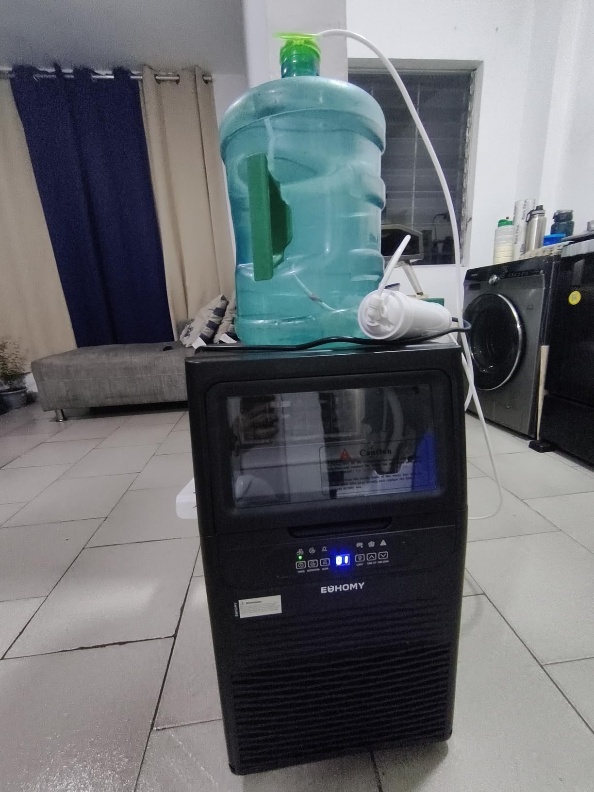 EUHOMY Commercial Ice Maker Machine, 80lbs/24H, 36 Ice Cubes in 8-12 Mins, Under Counter Ice Maker with Water Filter, 12lbs Storage Capacity customer photo 2