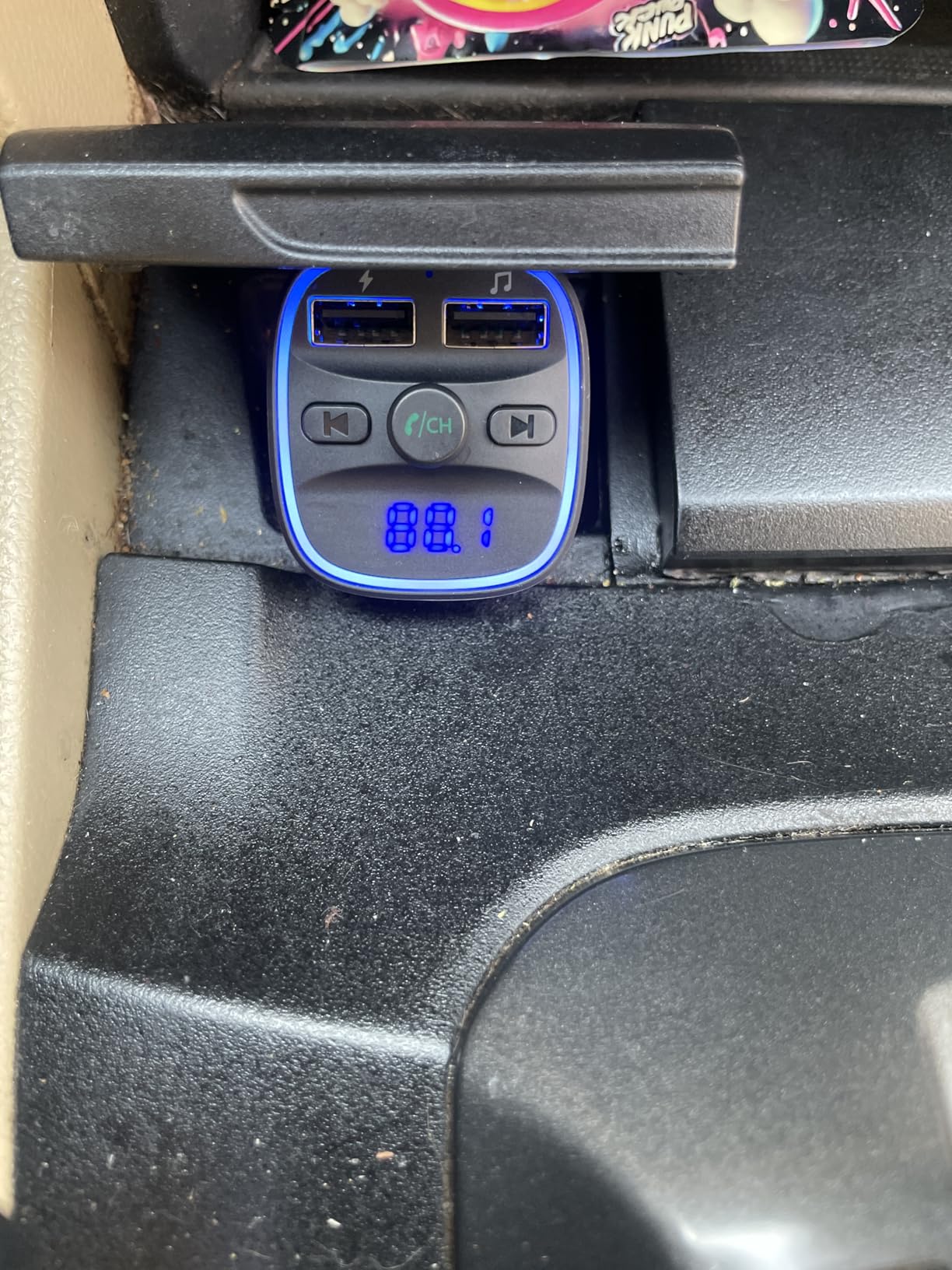 LENCENT Bluetooth 5.4 FM Transmitter Car Adapter 48W [PD 30W & 18W] [7 Color Light] [Fast Charging] Wireless Radio Music Adapter Hands-Free Calling, Support USB Drive & TF Card customer photo 2